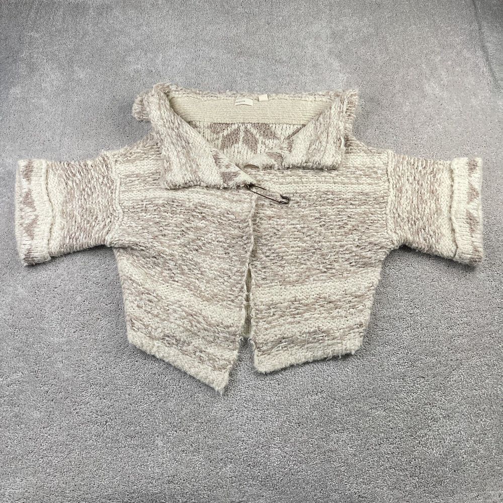 Sleeping on Snow Anthropologie Sweater Womens‎ Small Tan Chunky Knit Cardigan